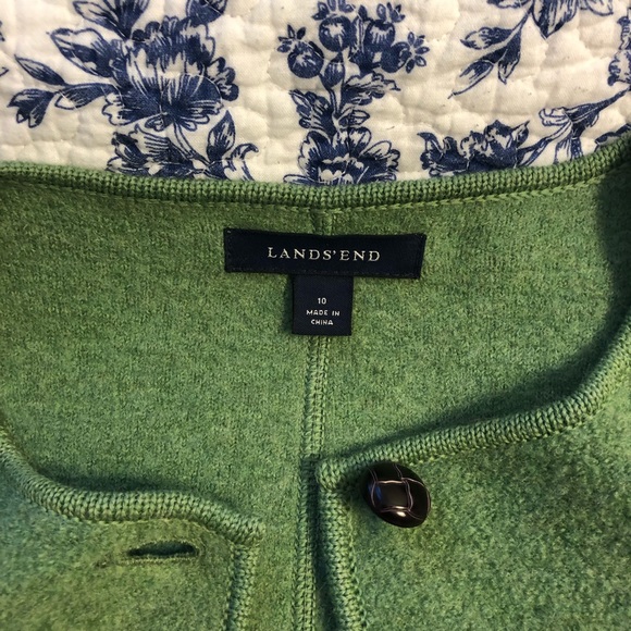 Vintage Green Wool Land’s End Jacket - Picture 2 of 2